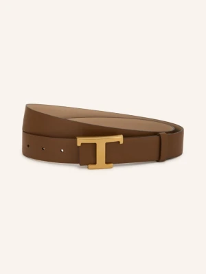 Tod's Pasek Skórzany Dwustronny beige