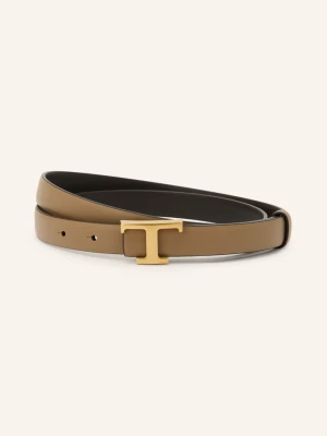 Tod's Pasek Skórzany Dwustronny braun brązowy