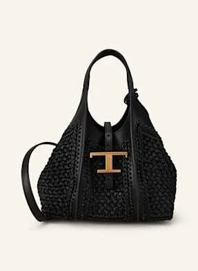 Tod's Torba Shopper Crochet Mini schwarz