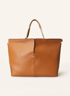 Tod's Torba Shopper Medium Z Saszetką braun