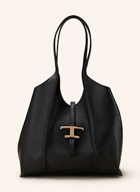 Tod's Torba Shopper T Timeless Medium Z Saszetką schwarz