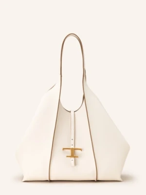 Tod's Torba Shopper T Timeless Medium Z Saszetką weiss