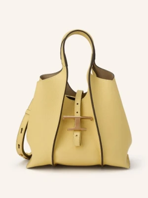 Tod's Torba Shopper T Timeless Small Z Saszetką gelb