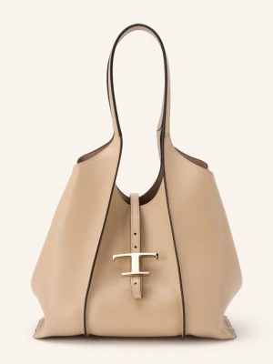 Tod's Torba Worek Z Saszetką beige JASNOBRĄZOWY