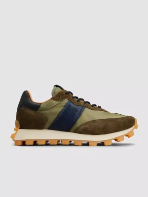 Tod's Zielone zamszowe sneakersy