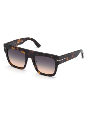 Tom Ford Damskie okulary przeciwsłoneczne w kolorze brązowo-szarym rozmiar: 52