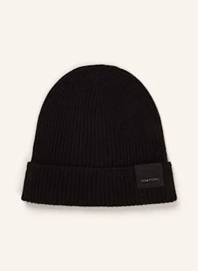 Tom Ford Kaszmirowa Czapka schwarz