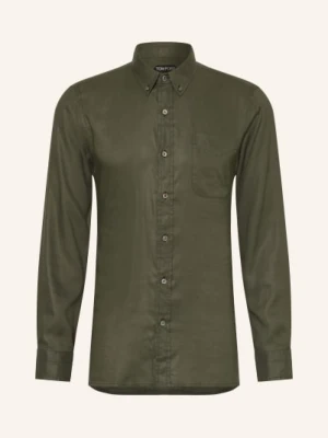 Tom Ford Koszula Slim Fit gruen