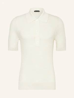 Tom Ford Koszulka Polo Z Dzianiny Z Dodatkiem Jedwabiu weiss