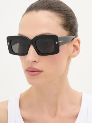 Tom Ford okulary przeciwsłoneczne Brigitta damskie kolor czarny FT1188_5001A