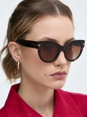 Tom Ford okulary przeciwsłoneczne damskie kolor brązowy FT1063_5152T