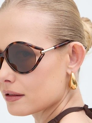 Tom Ford okulary przeciwsłoneczne damskie kolor brązowy FT1090_5953E