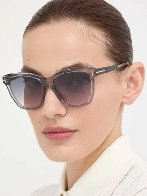 Tom Ford okulary przeciwsłoneczne damskie kolor szary FT1087_5420A