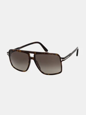 Tom Ford okulary przeciwsłoneczne Kemp męskie kolor brązowy FT1177_5952B