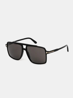 Tom Ford okulary przeciwsłoneczne Kemp męskie kolor czarny FT1177_5901A