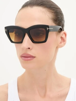 Tom Ford okulary przeciwsłoneczne Luna damskie kolor czarny FT1191_5201F