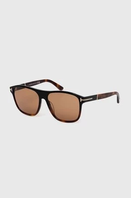 Tom Ford okulary przeciwsłoneczne męskie kolor brązowy FT1081_5805E