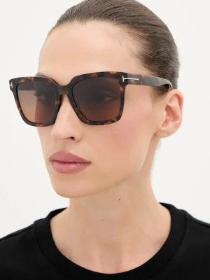 Tom Ford okulary przeciwsłoneczne Selby damskie kolor bordowy FT0952_5552H