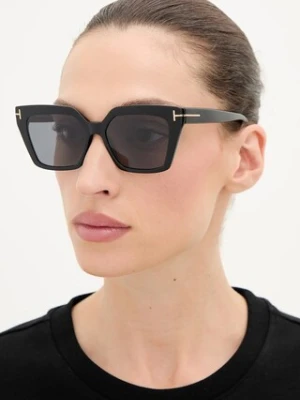 Tom Ford okulary przeciwsłoneczne Winona damskie kolor czarny FT1030_5301D