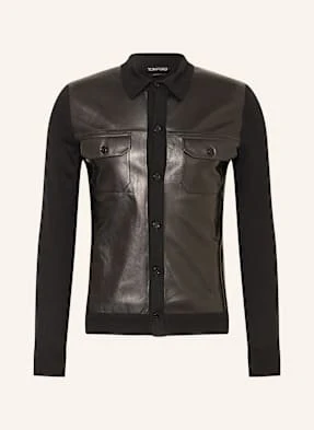 Tom Ford Overjacket Z Mieszanki Materiałów schwarz