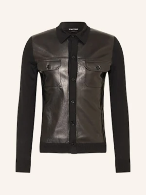 Tom Ford Overjacket Z Mieszanki Materiałów schwarz