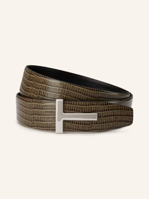 Tom Ford Pasek Skórzany Dwustronny gruen