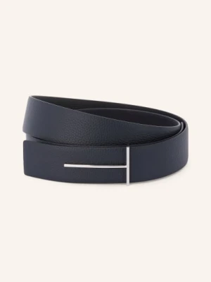 Tom Ford Skórzany Pasek Dwustronny blau