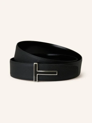 Tom Ford Skórzany Pasek Dwustronny schwarz