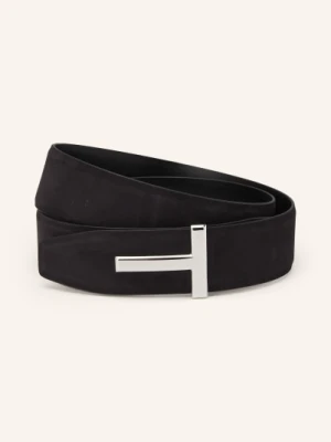 Tom Ford Skórzany Pasek T-Belt Do Odwracania schwarz