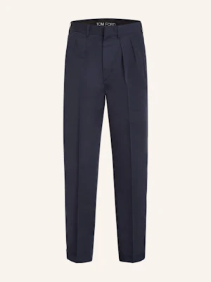 Tom Ford Spodnie Slim Fit Z Dodatkiem Jedwabiu blau