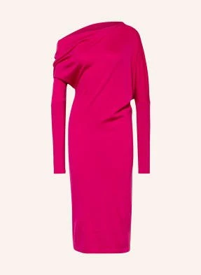 Tom Ford Sukienka Dzianinowa Z Kaszmiru Z Dodatkiem Jedwabiu pink