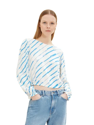 Tom Tailor Bluzka w kolorze biało-błękitnym rozmiar: M