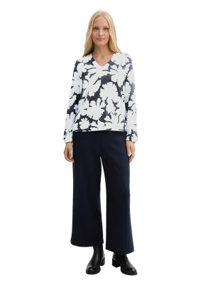 Tom Tailor Bluzka w kolorze błękitno-granatowo-białym rozmiar: S