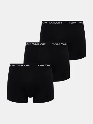 Tom Tailor bokserki męskie bawełniane z elastanem 3-pack czarny