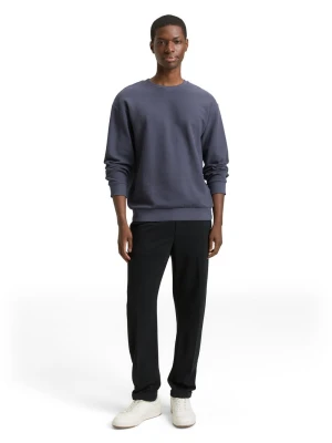 Tom Tailor Denim Bluza męska Mężczyźni Bawełna niebieski wypukły wzór tkaniny,