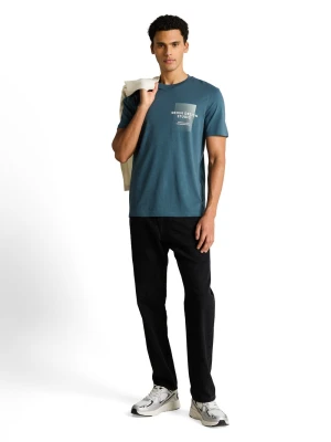 Tom Tailor Denim Koszulka męska Mężczyźni Bawełna (100%) niebieski,