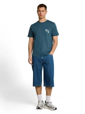 Tom Tailor Denim Koszulka męska Mężczyźni Bawełna (100%) niebieski,