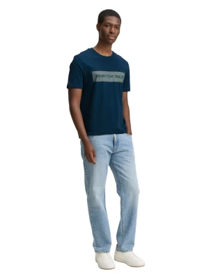 Tom Tailor Denim Koszulka męska Mężczyźni Bawełna zielony nadruk,