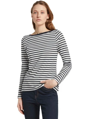 TOM TAILOR Denim Koszulka w kolorze granatowo-białym rozmiar: S