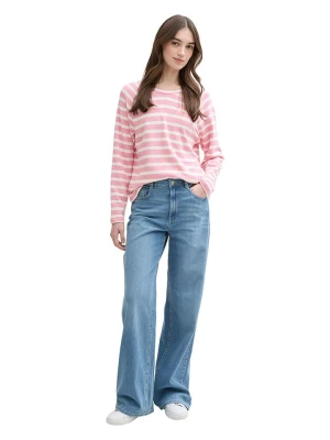 TOM TAILOR Denim Koszulka w kolorze jasnoróżowo-białym rozmiar: L