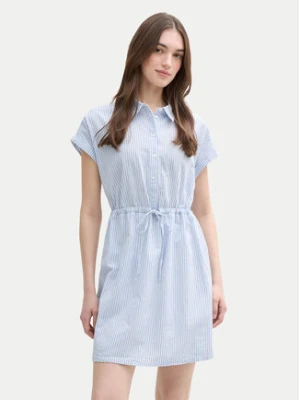 Tom Tailor Denim Sukienka koszulowa 1045766 Niebieski Regular Fit
