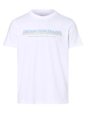 Tom Tailor Denim T-shirt męski Mężczyźni Bawełna biały nadruk,