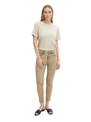 Tom Tailor Dżinsy - Skinny fit - w kolorze beżowym rozmiar: W27/L28