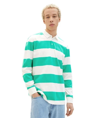 Tom Tailor Koszulka polo w kolorze zielono-białym rozmiar: XXL
