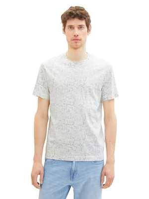 Tom Tailor Koszulka w kolorze biało-szarym rozmiar: M