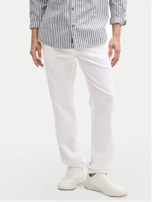 Tom Tailor Spodnie materiałowe 1044716 Biały Regular Fit