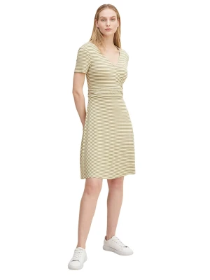 Tom Tailor Sukienka w kolorze beżowo-białym rozmiar: 38