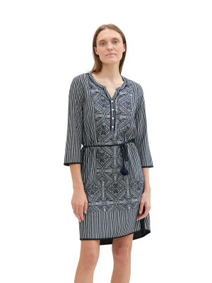 Tom Tailor Sukienka w kolorze granatowo-białym rozmiar: 36