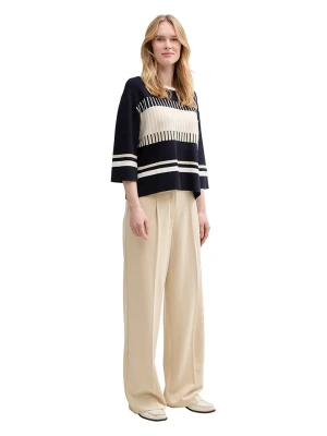 Tom Tailor Sweter w kolorze granatowo-beżowym rozmiar: L
