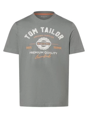 Tom Tailor T-shirt męski Mężczyźni Bawełna szary|niebieski nadruk,